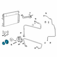 OEM 2013 Dodge Durango PULLEY-A/C Compressor Diagram - 68084834AB