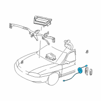 OEM 2000 Chevrolet Impala Coil Kit, Steering Wheel Inflator Restraint Module Diagram - 26087296