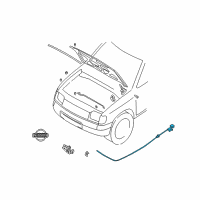 OEM Nissan Cable Assembly-Hood Lock Diagram - 65620-3S500