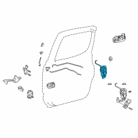 OEM 2001 Toyota Tacoma Lock Assembly Diagram - 69330-04010