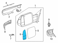 OEM 2019 Ram 2500 SPOTTER Mirror Replacement Diagram - 68460761AA