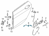 OEM 2021 BMW M235i xDrive Gran Coupe REAR DOOR HANDLE BOWDEN CABL Diagram - 51-22-7-474-349