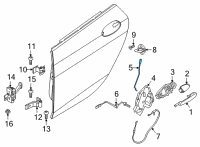 OEM BMW 228i xDrive Gran Coupe OPERATING ROD, DOOR REAR LEF Diagram - 51-22-7-474-339