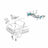 OEM 1998 Toyota 4Runner Plug Wire Diagram - 90919-15551