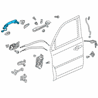 OEM Honda Pilot Handle, Left Front (White Diamond Pearl) Diagram - 72181-TG7-A81ZE