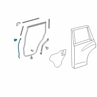 OEM 2022 Lexus GX460 WEATHERSTRIP, Rear Door Diagram - 67896-60040