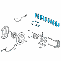 OEM 2019 Honda Clarity Set, Rear (17"-Epb) Diagram - 43022-TRT-A00