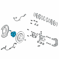 OEM 2019 Honda Clarity Bearing, Rear Hub Unit Diagram - 42200-TRN-H61