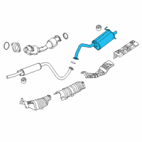 OEM 2018 Nissan Sentra Exhaust, Main Muffler Assembly Diagram - 20100-4FU2A