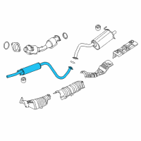 OEM 2017 Nissan Sentra Exhaust, Sub Muffler Assembly Diagram - 20300-4FU2A