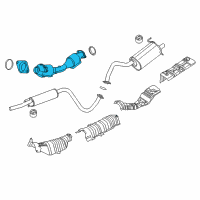 OEM 2017 Nissan Juke Exhaust Tube Assembly, Front Diagram - 20010-3YM3A