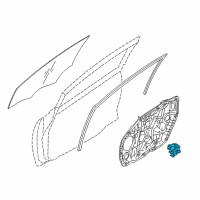 OEM Kia Forte Motor Assembly-Front Power Window Diagram - 82460A7000
