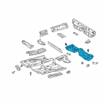 OEM Toyota MR2 Spyder Pan, Center Floor Diagram - 58211-17020