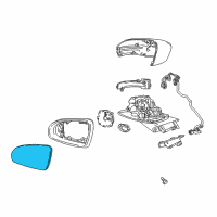 OEM 2018 Buick LaCrosse Mirror Glass Diagram - 26208084