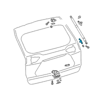 OEM Toyota RAV4 Lift Cylinder Lower Bracket Diagram - 68947-42030