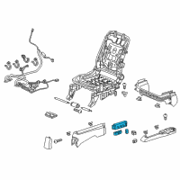 OEM 2013 Honda Odyssey Switch Assembly, Driver Side Power Seat (8Way) (Truffle) Diagram - 81650-S3V-A01ZL