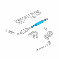 OEM 2010 Kia Optima Muffler Assembly-Center Diagram - 286502G211