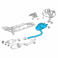 OEM 2019 Chevrolet Cruze Muffler W/Tailpipe Diagram - 13478037