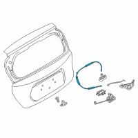 OEM 2016 Nissan Versa Note Cable Assy-Fuel Filler Lid Opener Diagram - 90512-3VA0A