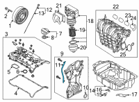 OEM 2020 Hyundai Sonata Oil Level Gauge Guide Diagram - 26612-2S000