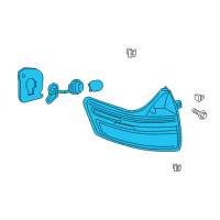 OEM 2015 Toyota Sienna Tail Lamp Assembly Diagram - 81550-08050