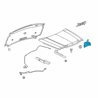 OEM 2010 Dodge Nitro Hood Latch Diagram - 4589826AA