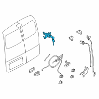 OEM Nissan NV200 Cylinder Set-Back Door Lock Diagram - K0600-3LM2D