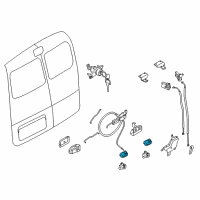 OEM 2021 Nissan NV200 Back Door Lock Assembly Diagram - 90522-9SF0A