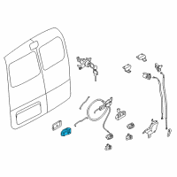 OEM 2021 Nissan NV200 Tailgate Handle Inside Diagram - 90670-3LM0D