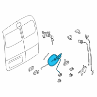 OEM 2018 Nissan NV200 Back Door Lock Actuator Diagram - 90504-3LM5D