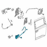 OEM 2016 Honda Odyssey Latch Assembly, Left Front Slide Door Diagram - 72655-TK8-A01