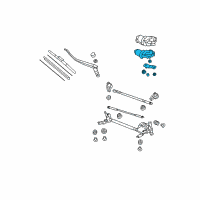 OEM 2009 Honda Accord Mtr Complete, Front Wiper Diagram - 76505-TE0-A02