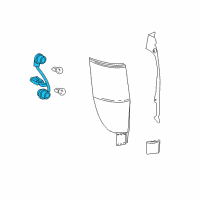 OEM 2005 GMC Envoy XUV Harness Asm, Rear Lamp Wiring (Includes Bulb Sockets) Diagram - 12335691