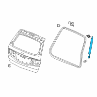 OEM Honda Odyssey Stay Assembly, Tailgate Open Diagram - 74820-SHJ-A01