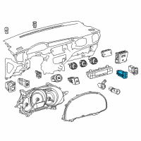 OEM 2014 Toyota Corolla Seat Heat Switch Diagram - 84751-0R022