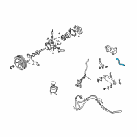 OEM 2013 Infiniti G37 Power Steering Suction Hose Assembly Diagram - 49717-JK02B