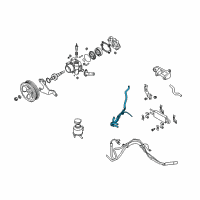 OEM 2013 Infiniti G37 Power Steering Hose & Tube Assembly Diagram - 49721-JJ52A