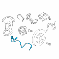 OEM 2012 Chevrolet Captiva Sport Front Speed Sensor Diagram - 19299535