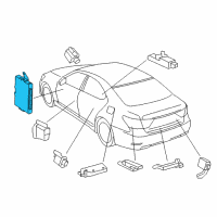 OEM 2013 Lexus LS460 Theft-Locking Module Smart Key Diagram - 89990-50080