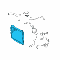 OEM 2000 Toyota Tundra Radiator Assembly Diagram - 16410-AZ057