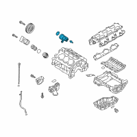 OEM 2012 Hyundai Genesis Coupe Cover Assembly-Oil Drain Diagram - 21160-3C700