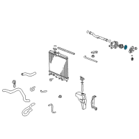 OEM 1997 Acura CL Rubber, Thermostat Mounting Diagram - 19305-PT0-000