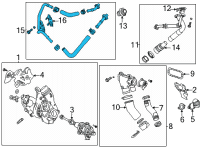 OEM 2022 Cadillac CT5 Coolant Line Diagram - 12701693