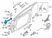 OEM 2021 Hyundai Sonata Checker Assembly-Front Door, LH Diagram - 76980-L1000