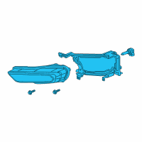 OEM Honda Accord Foglight Assembly, Left Front Diagram - 33950-T3V-A01