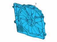 OEM 2021 Jeep Gladiator Radiator Cooling Diagram - 68340962AC