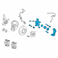 OEM 2004 Hyundai Accent CALIPER Kit-Front Brake, LH Diagram - 58180-25A00