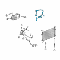 OEM 2019 Chevrolet Impala Compressor & Condenser Hose Diagram - 84429951