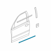 OEM 2005 Pontiac G6 Body Side Molding Diagram - 89024126