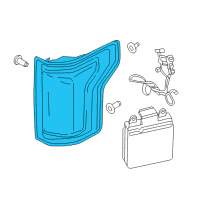 OEM 2017 Ford F-150 Tail Lamp Assembly Diagram - FL3Z-13404-H